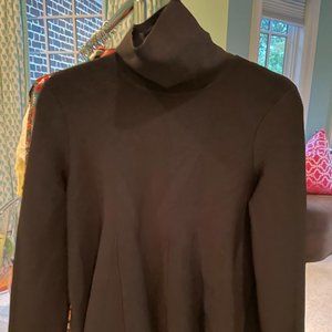 Cinq a Sept Black Peplum Turtleneck